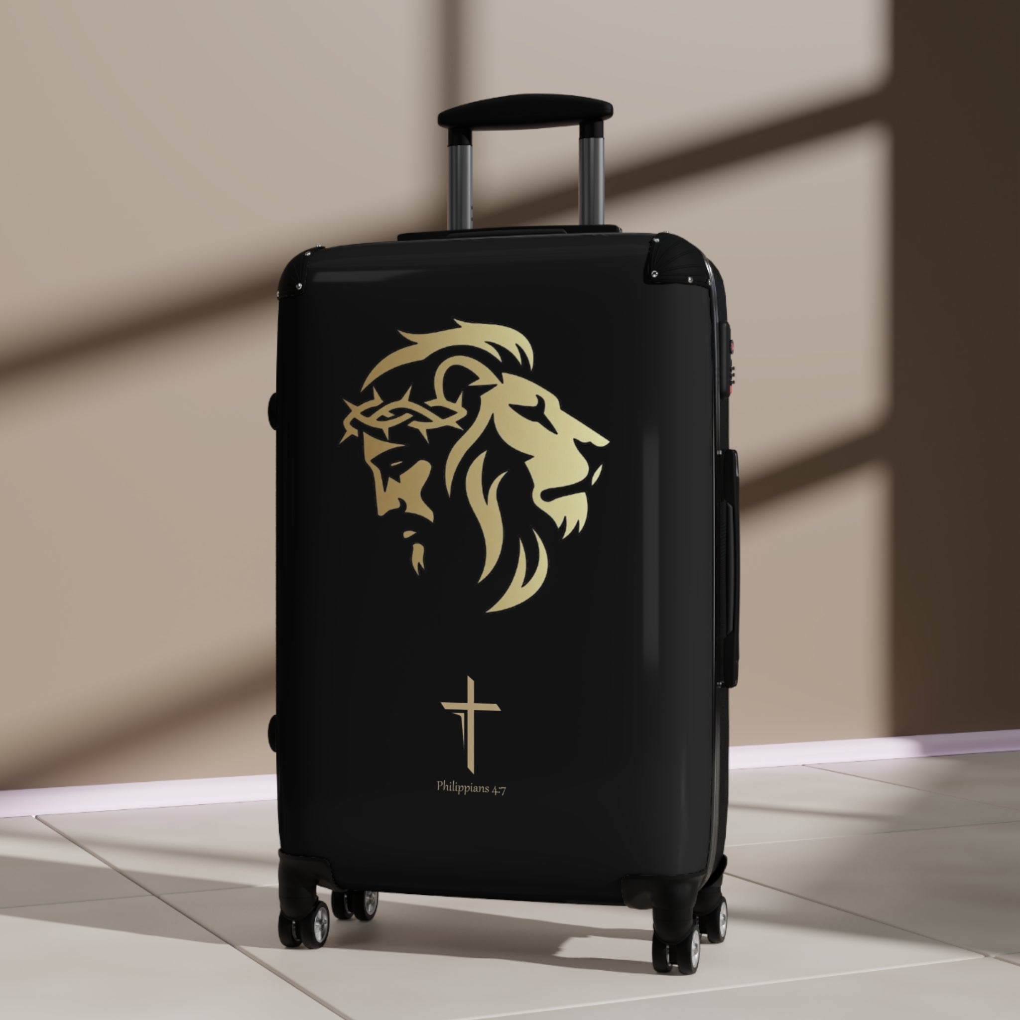Lion of Judah and Crown of Thorns Jesus Suitcase - Indescribable Peace CreationsLion of Judah and Crown of Thorns Jesus SuitcaseBags